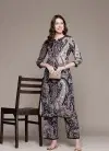 Black Colour Rayon Printed Kurti With Pant Dupatta Aaradhna 2068